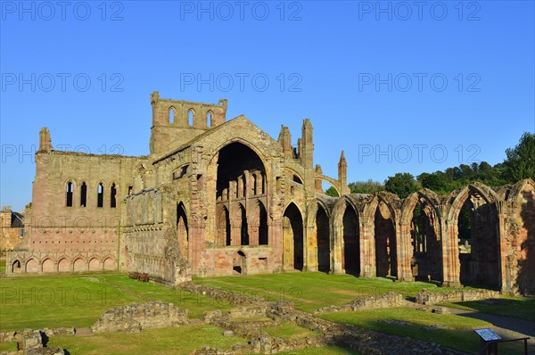 Ruins of the Cistercian monastery of Melrose Abbey