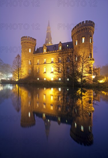 Illuminated Schloss Moyland Castle