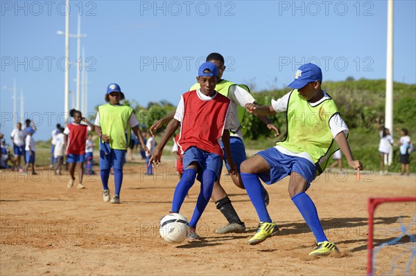 Soccer event for children and young people from poor neighborhoods