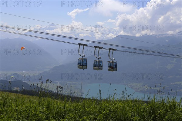 Three gondolas at Mt Niederhorn