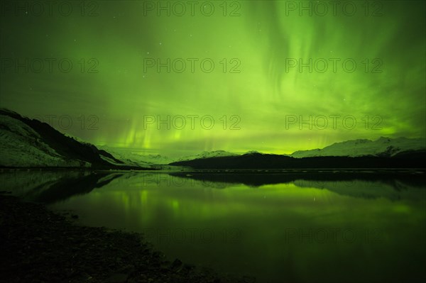 Aurora borealis over College Fjord