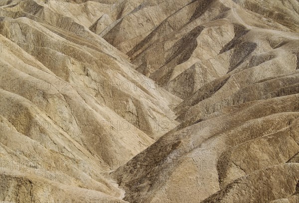 Eroded badlands in the Gower Gulch seen from Zabriskie Point