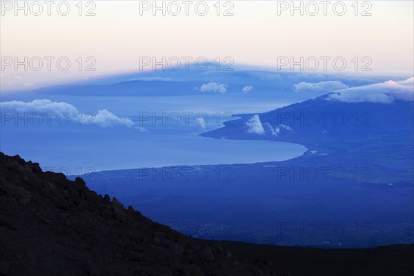View seen from the Haleakala volcano