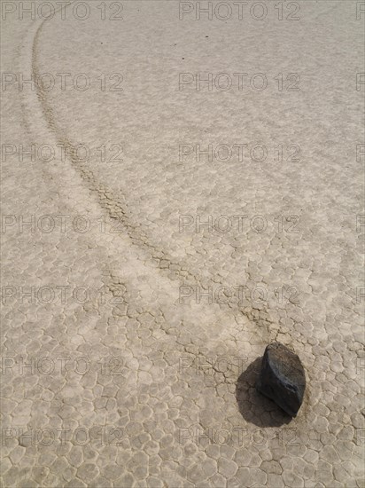 Track created by one of the mysterious moving rocks at the 'Racetrack'