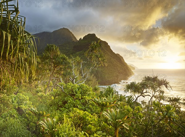 Sunset on the Napali Coast