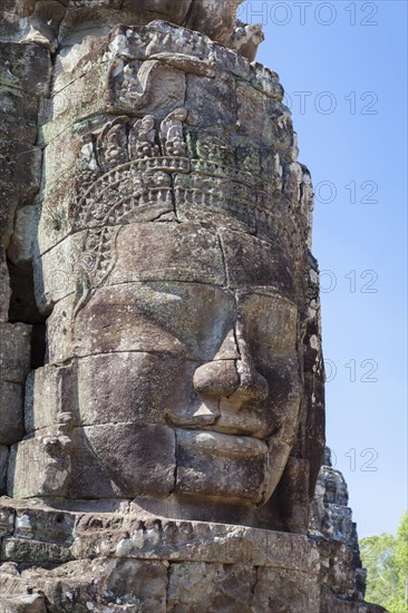 Stone face of Avalokiteshvara