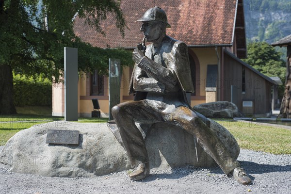 Bronze statue of Sherlock Holmes in the city center