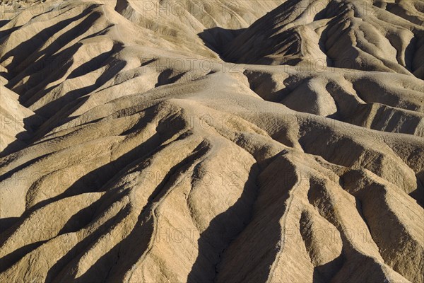 Eroded badlands in the Gower Gulch seen from Zabriskie Point