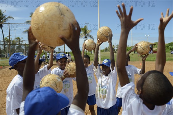 Soccer event for children and teenagers from poor neighborhoods