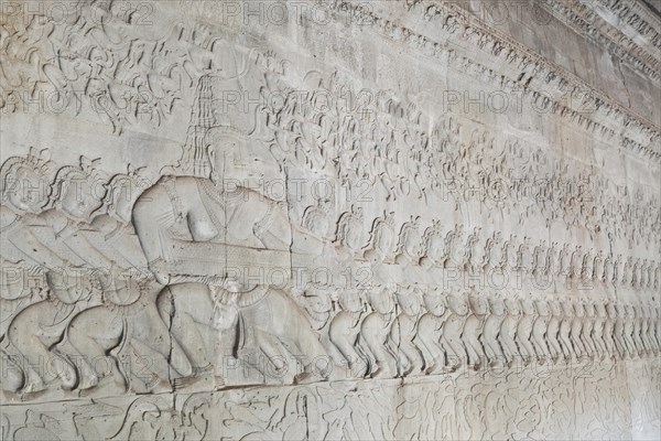 Bas-relief depicting The Churning of the Ocean of Milk