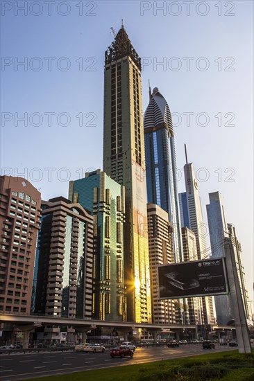 Skyscrapers with glass facades