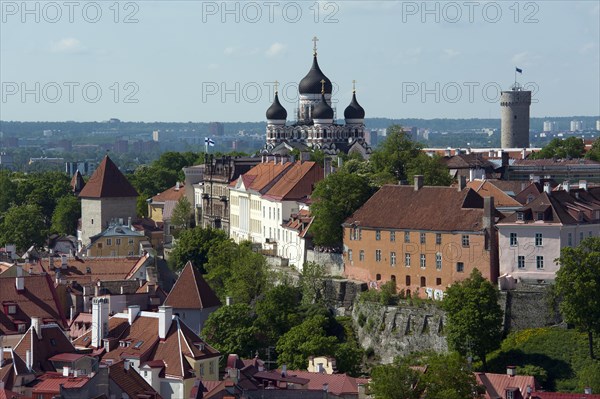 View from St. Olaf's Church of the Lower Town and the Upper Town