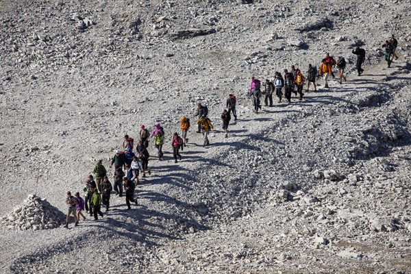 Hikers at Pordoi Pass