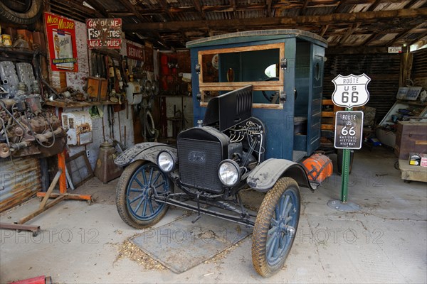 Old Ford TT truck in a historic workshop