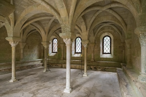 The Salle Capitulaire or Chapter Hall at Abbaye de Fontfroide