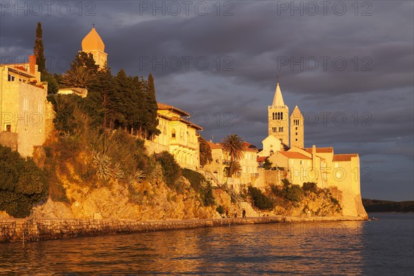 Historic centre with the bell tower of the St. Andrew Monastery