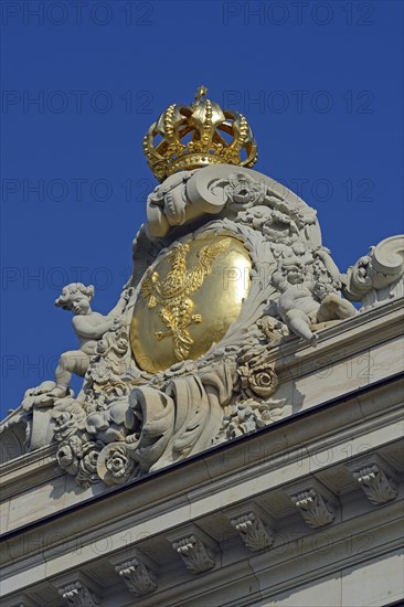 Prussian eagle with a crown on the rebuilt Potsdam City Palace