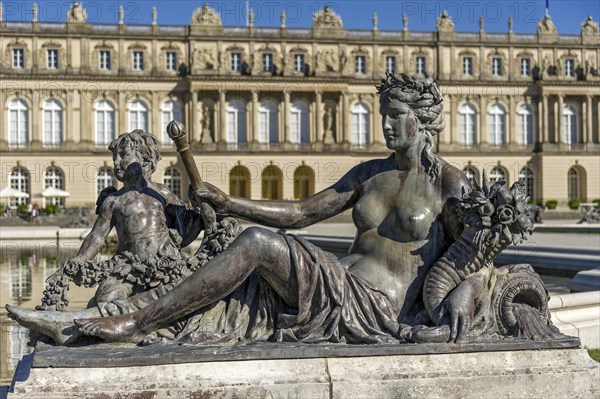 Mythological figure at the Famabrunnen fountain