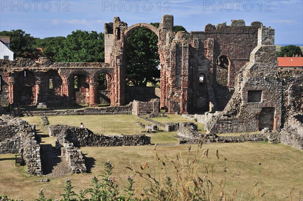 The ruins of the Benedictine monastery of Lindisfarne