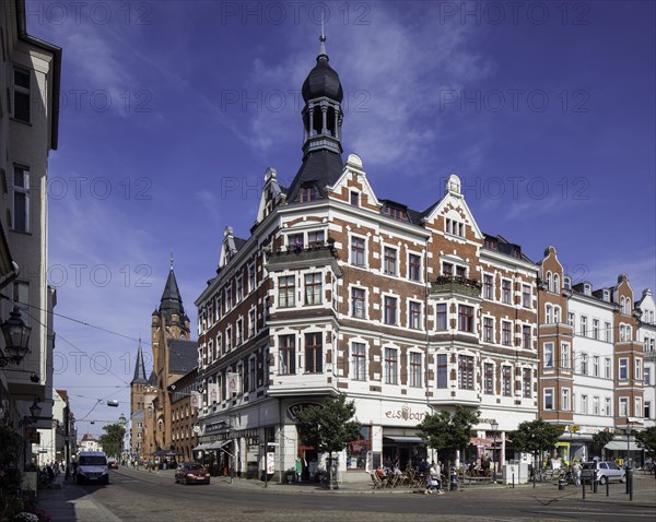 Historic commercial and office buildings on Schlossplatz square