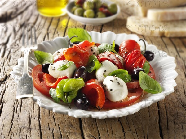 Buffalo mozarella and tomato salad