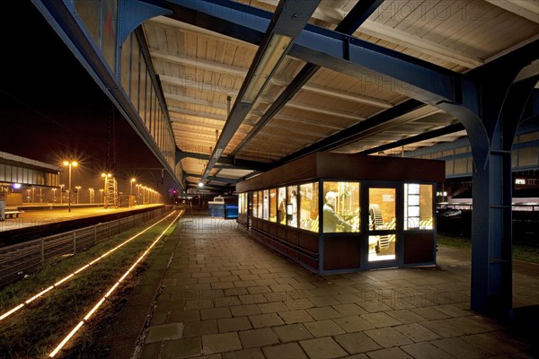 Museum platform with the disused tracks 4 and 5 of Oberhausen central railway station