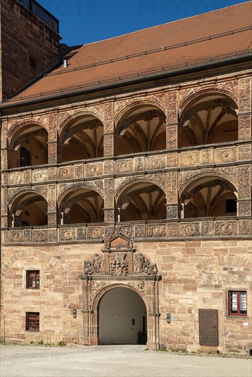 Beautiful courtyard with arcades