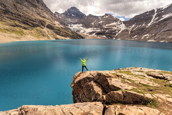 Hiker at Lake McArthur