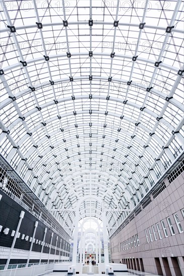 Glass roof of the Galleria exhibition hall at the Frankfurt Messe