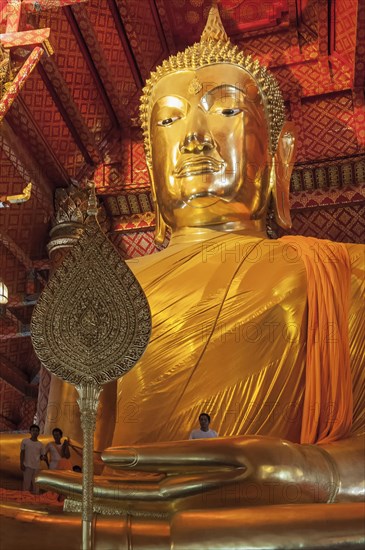 Large seated Buddha statue