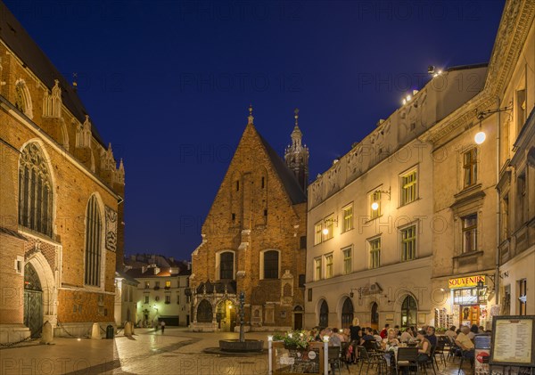 Street restaurant at the St. Barbara's Church