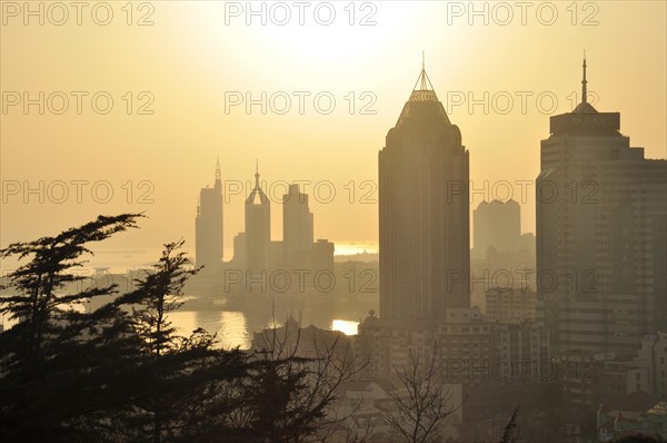 Skyline by the sea in Qingdao