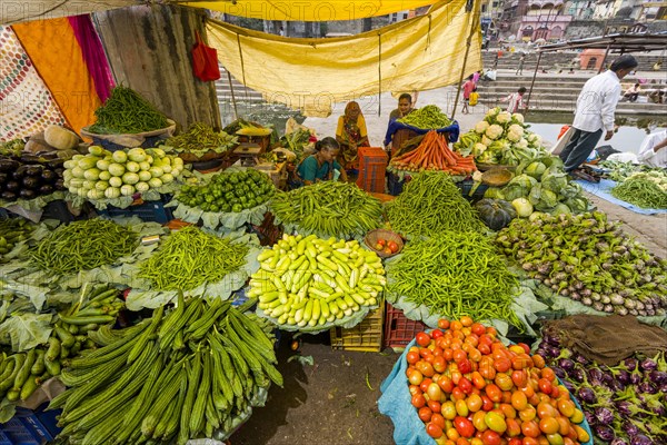 Vegetable stall at the weekly vegetable market