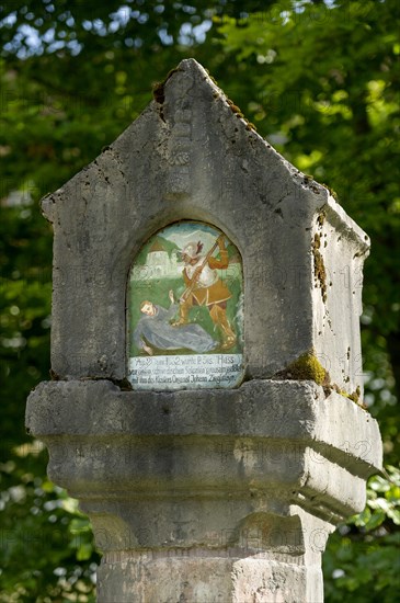 Medieval plaque in the courtyard