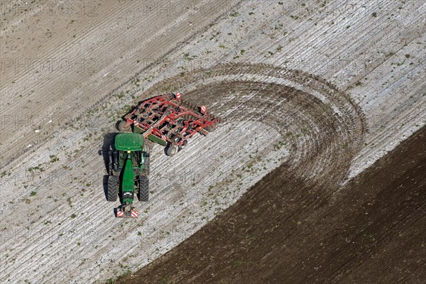 Agricultural work with acultivator