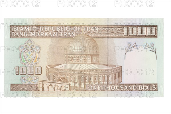 Iranian one thousand rial banknote