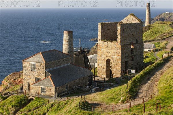 Pump house and ventilation house of the former tin and copper mine Levant Mine