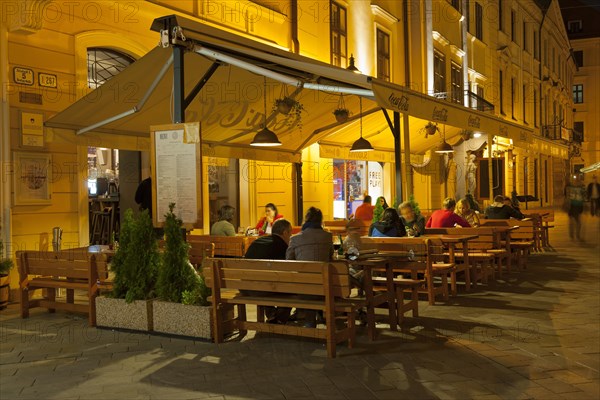Restaurant in the evening