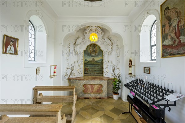 Interior with altar of the Wieskapelle chapel