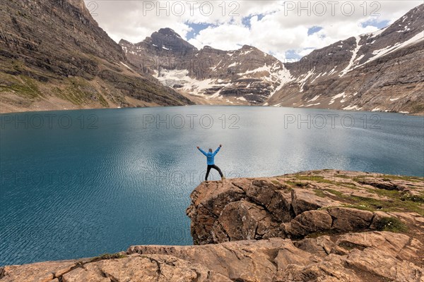 Hiker at Lake McArthur