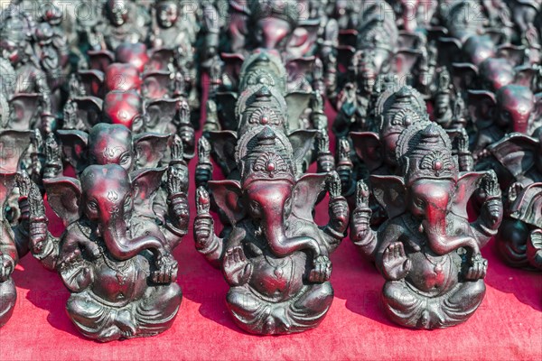 Ganesha figurines for sale at the weekly flea market