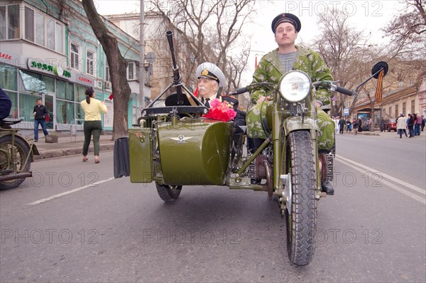 Parade commemorating the liberation of Odessa from the Nazis