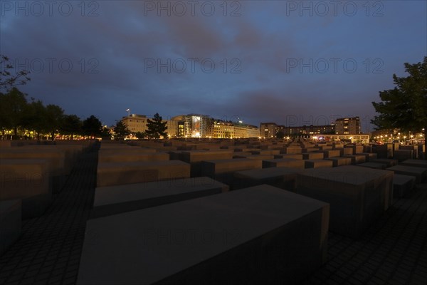Holocaust Memorial in the evening