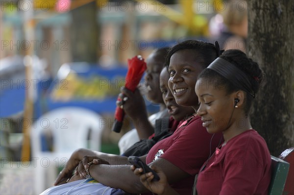 Group of girls in the Grenadines