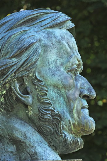 Bronze bust of the composer Richard Wagner