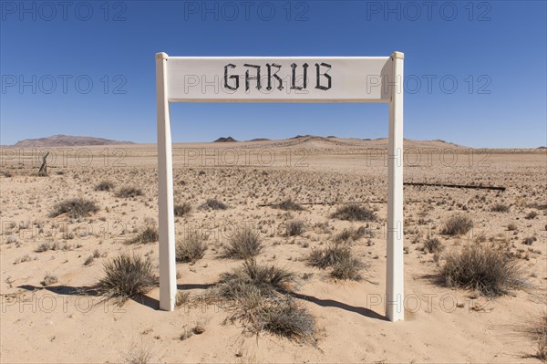 Sign of the Garub train station from the German colonial period