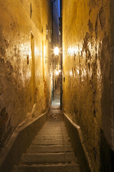 Narrowest alleyway in the historic centre of Stockholm