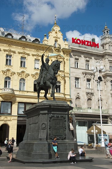 Ban Jelacic statue in Ban Jelacic Square