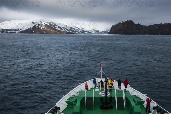 Cruise ship approaching Deception Island