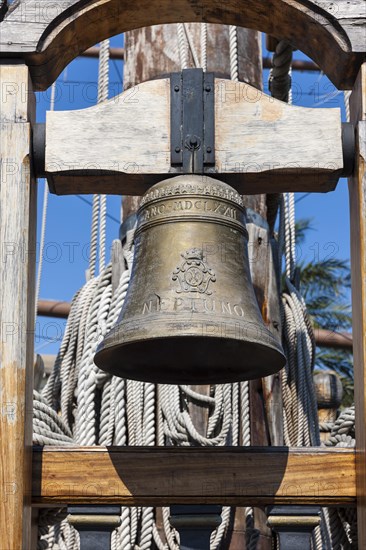 Ship's bell on an old galleon